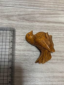 Amazon | 根付 鳥 酉 干支 木彫 在銘 | 正月飾り | おもちゃ